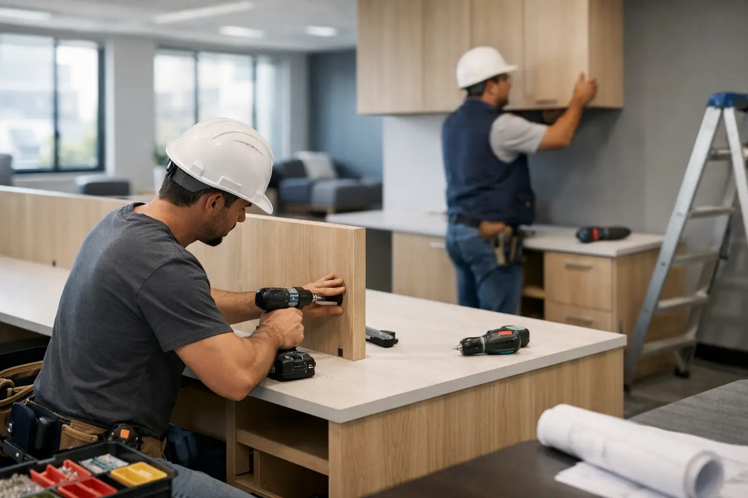 Instalación de mobiliario en obra sin retrabajos
