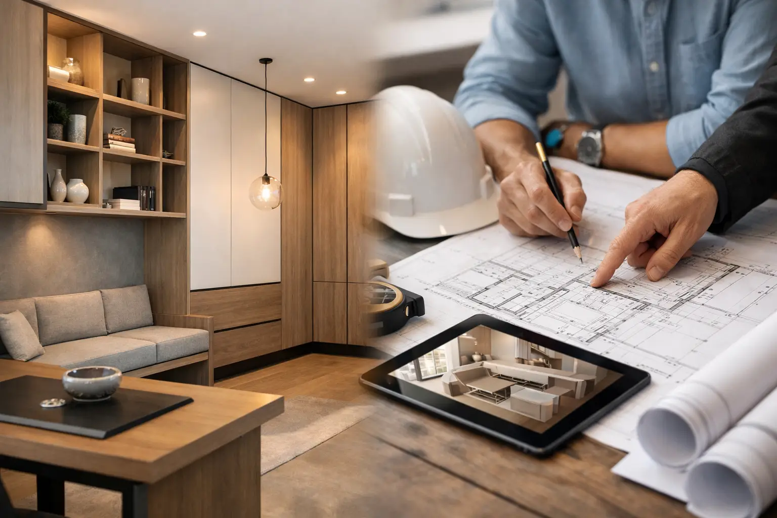 Render de mobiliario a medida y control de obra